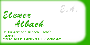 elemer albach business card